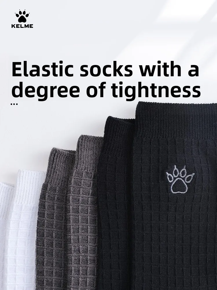 Kelme Sweat Absorbing And Breathable 3-pair Socks For Men And Women Casual Socks Outdoor Sports Medium Socks