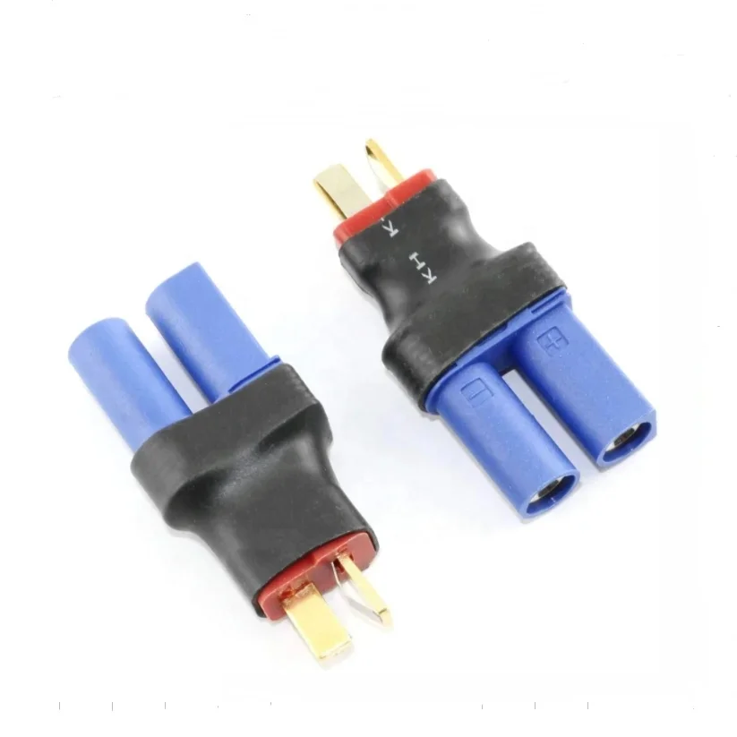 10 pçs ec5 para deans t plug adaptador macho para fêmea sem fio conector para rc fpv peças diy para bateria lipo esc para brinquedos elétricos