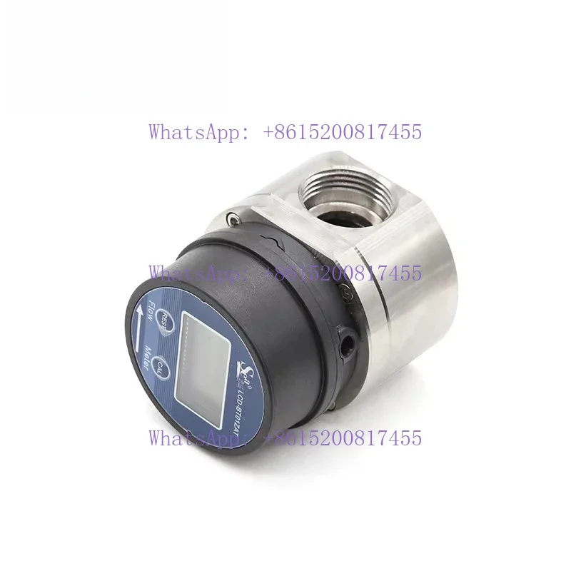 ZJLCD-DN25 Flowmeter Stainless Steel Oval Gear Flowmeter Fuel Turbine Flow Sensor RS485 Pulse 10-30v Battery