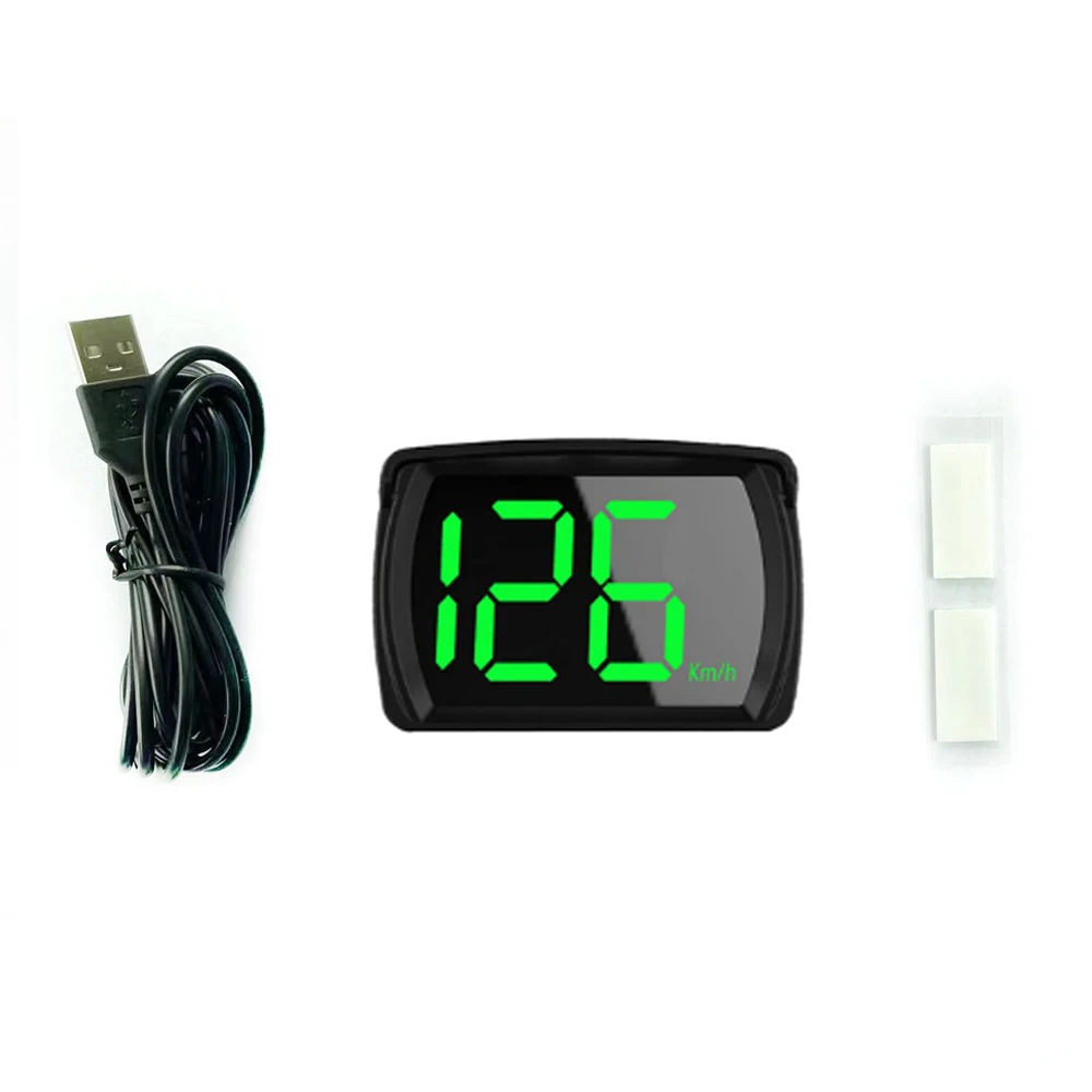 Car Headup Display KM/H GPS Digital Speedometer with LED Large Font Display Car Charge Adapter for Car Truck SUV Motorcycle