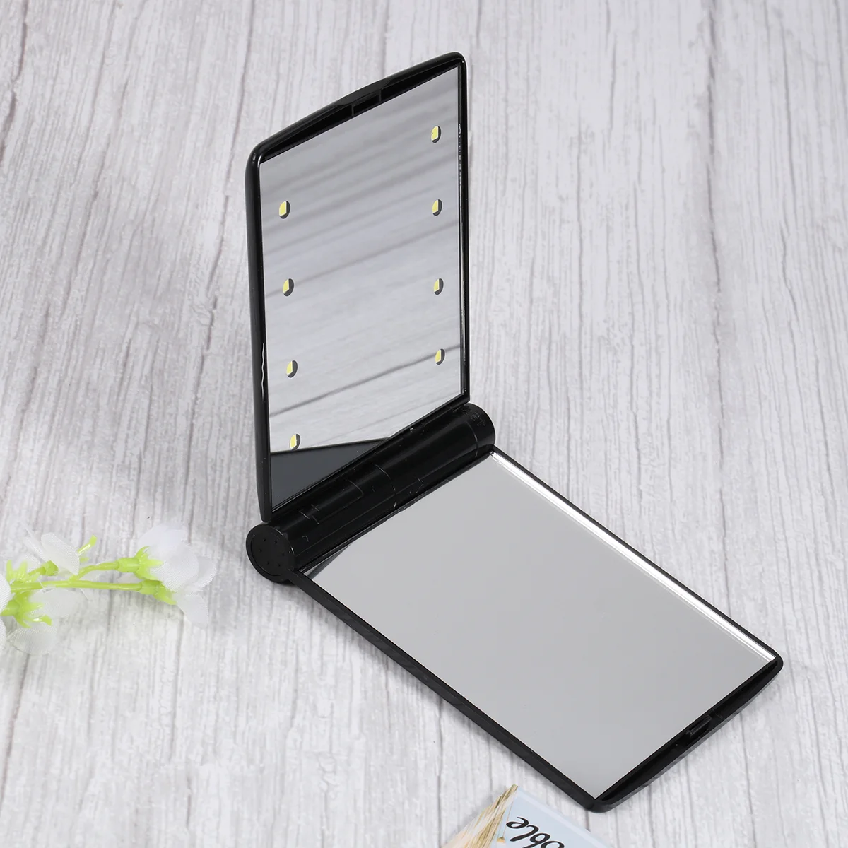 Miroir de courtoisie pliable à LED, loupes de maquillage, bureau pliant 4.2