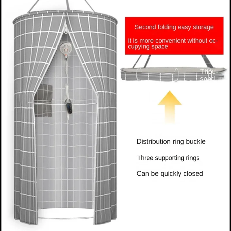 Imagem -04 - Banheiro Chuveiro Cobertura de Chuveiro Duche Isolamento Espessado Cortina de Chuveiro Tela de Chuveiro Separação Seco e Molhado Partição Cabine de Banho Cabine com Chuveiro Sala de Banho Partição de Chuveira Cortina d