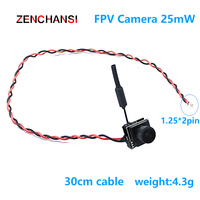 EWRF mini VTX 5.8G 48CH 25mW FPV transmitter+600TVL 120 degree AIO FPV Camera with 30cm Connecting Cable for RC FPV Racing Drone