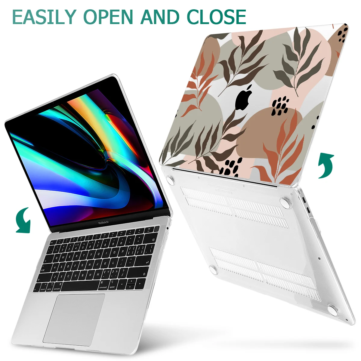 Tropical Leaves hard case for MacBook Pro 13 inch case A2338 M1 M2 Air 13 A2681 A2337 A2179 2022 2020 Pro 14 15 16 A2442 A2485