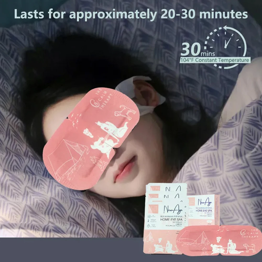 New Arrival Relaxing Disposable Heated Eye Mask For Dry Eye Self Heating Hot Steam Sleep Eye Mask Hot Compress Pads for Sleeping