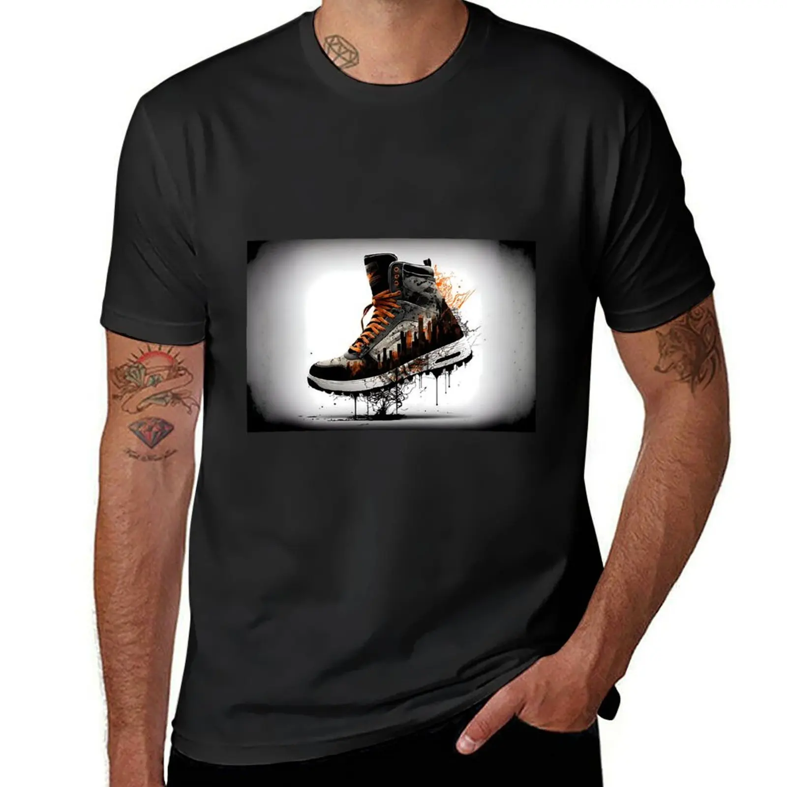 Sneaker in der Stadt T-Shirt graphics customs tops anime t shirts for men graphic