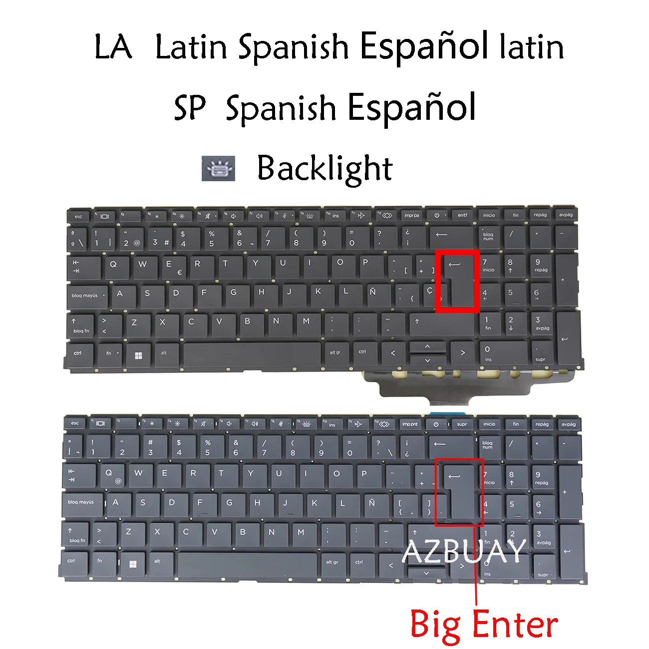 Teclado Español Latino para HP Elitebook 650 G9, 655 G9, 650 G10, 655 G10, Zbook Power 15.6 pulgadas 15 G7 / G8 / G9 / G10, Retroiluminado