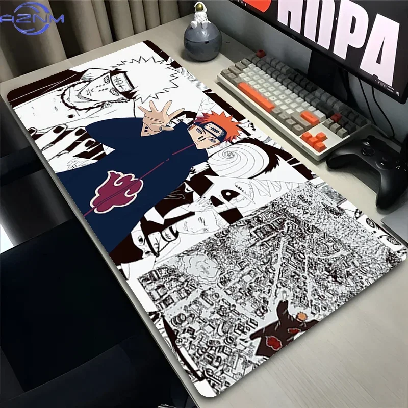 AKATSUKI N-Naruto Mouse Pad Anime Gaming Accessories Laptop Keyboard Mousepad Gabinete Gamer Carpet Non-Slip Office Mouse Mats