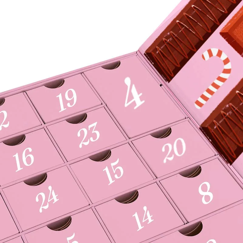 New Gift Cardboard Box Biscuits Chocolate Paper Dividers Candy Drawer Christmas Advent Calendar Gift Box