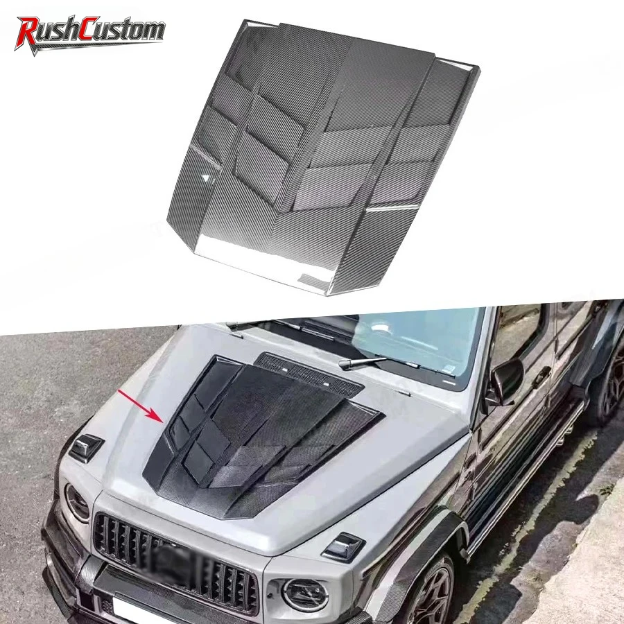 

For Mercedes Benz G-Class W464 G500 G550 2019+ High quality Carbon Fiber engine cover Front Hood Hood Ventilation Cover