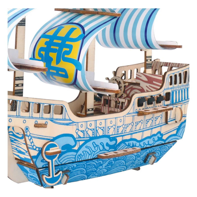 Diy Model Toys 3d Wooden Puzzle Dream Number Ship Wooden Kits Puzzle Game Assembling Toys Gift Building Block Handmade Gift p59