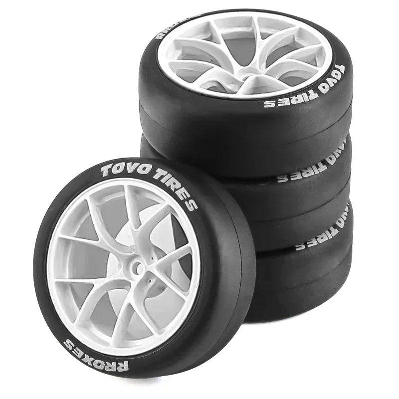 

4pcs 65mm Hard Drift Tire 1/10 RC Drift Car On Road Touring Racing Car Tyre Wheel for Tamiya TT01 TT02 XV01 PTG-2 Kyosho HPI HSP