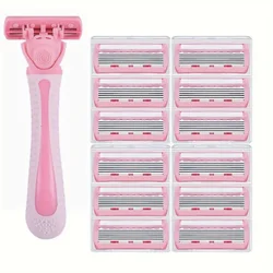 Razor for women 6-Layer blade leg hair underarm shaving knife 6-layer blades razor cross-border spot manual razor Leg shaver