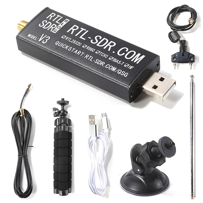 RTL-SDR V3 R820T2 TCXO Black Software Radio SDR Multifunction Convenience Receiver