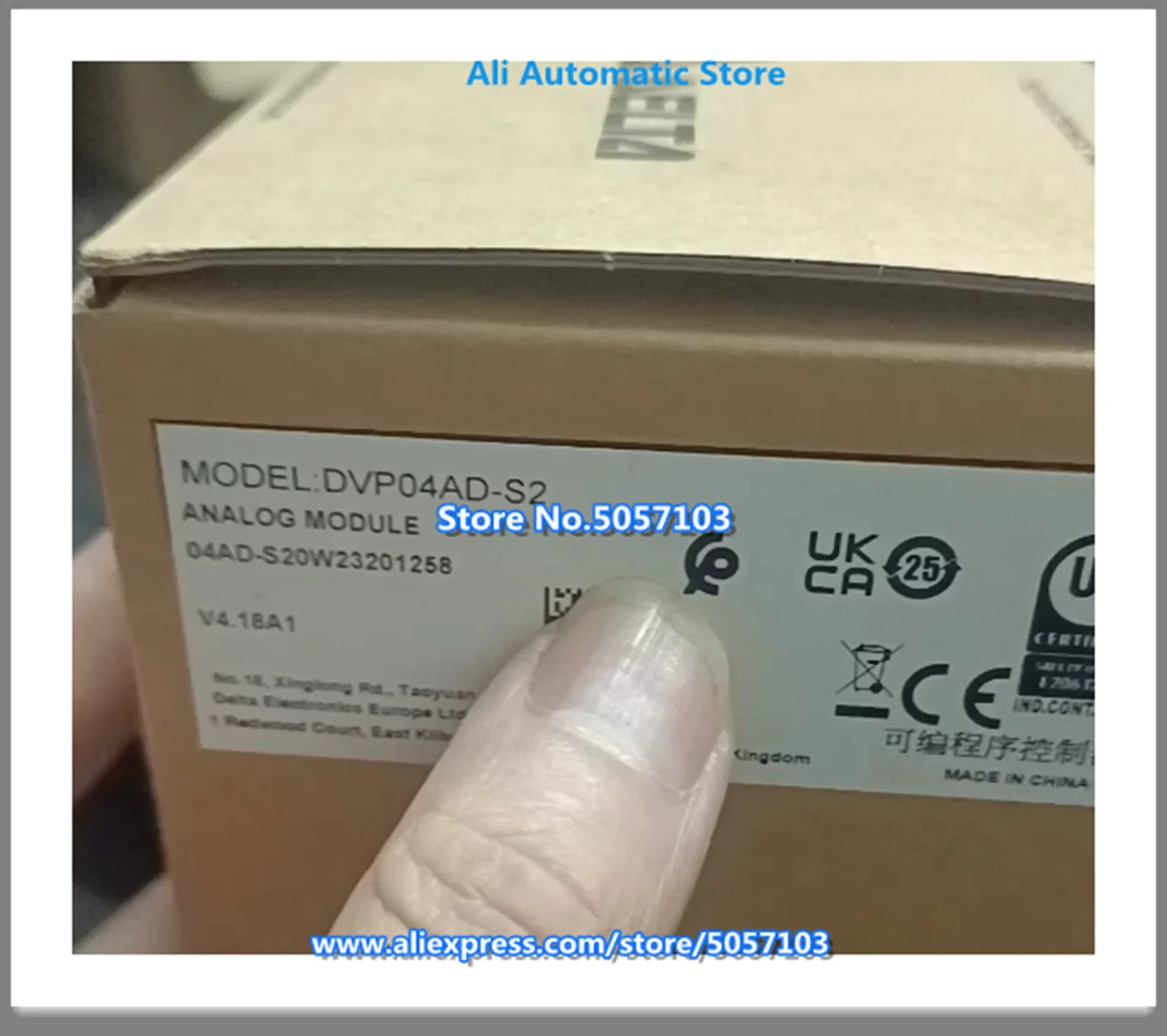 DVP04AD-S2 4-channel AI: Voltage -10V~+10V RS485 New