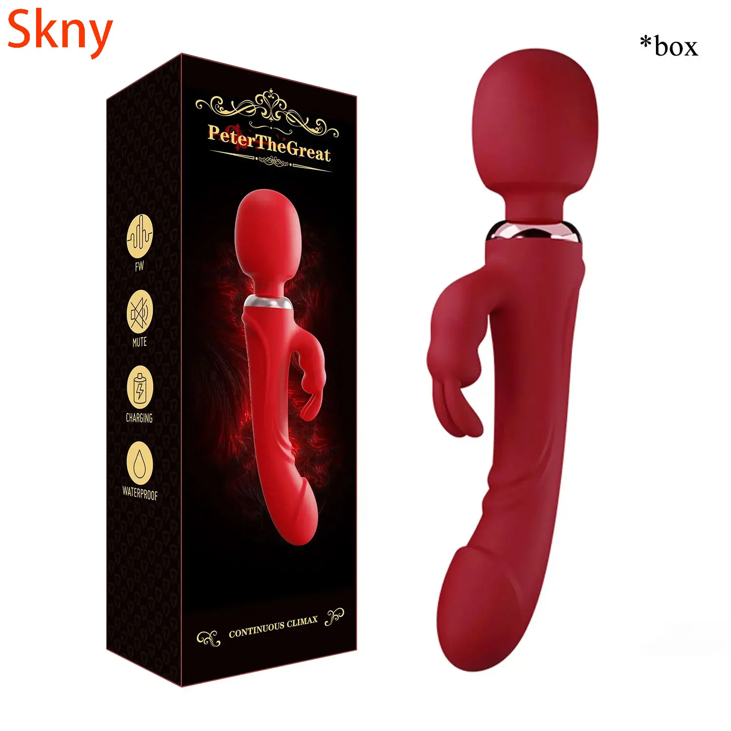 Double Head Powerful Vibrator Dildos Wand for Women 30 Speed G Spot Clit Stimulator Vagina Massager Adult Sex Toys for Woman