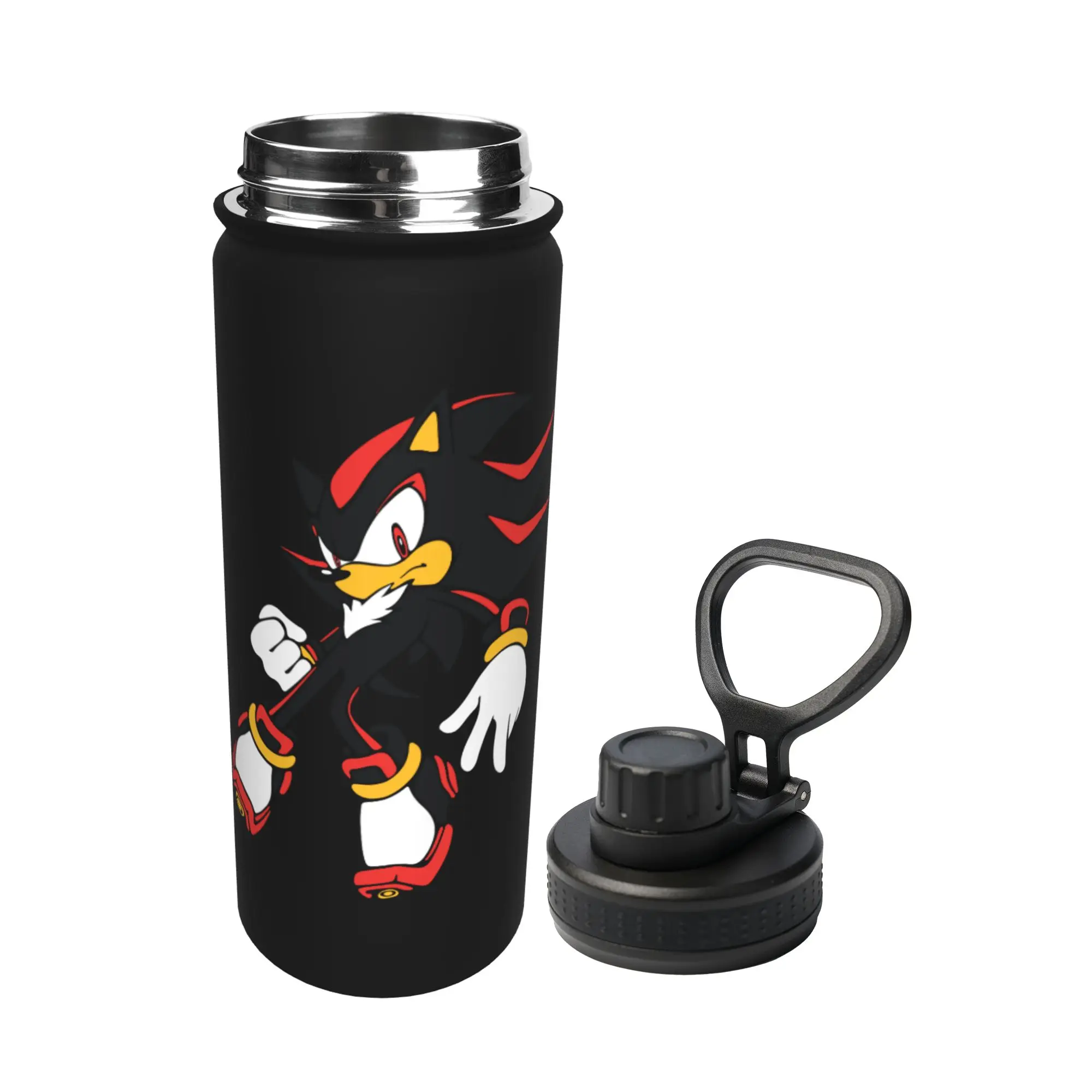 Shadow The Hedgehogs 18OZ Sports Insulated Kettle Coffee Cups Vacuum Flask Double Wall Mug Water Bottle