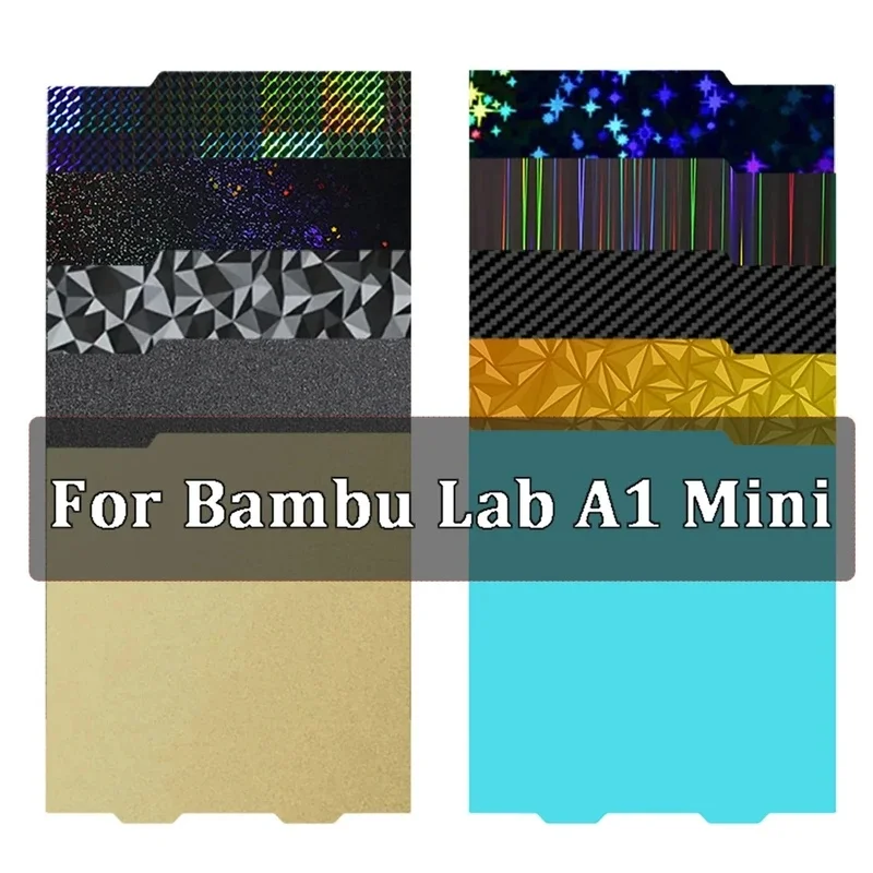 For Bambu Lab A1 Mini Build Plate Double Sided H1H PEY PEO PET PEI Bed Spring Steel Sheet Pei Sheet 184x184 for Bambulab A1 Mini