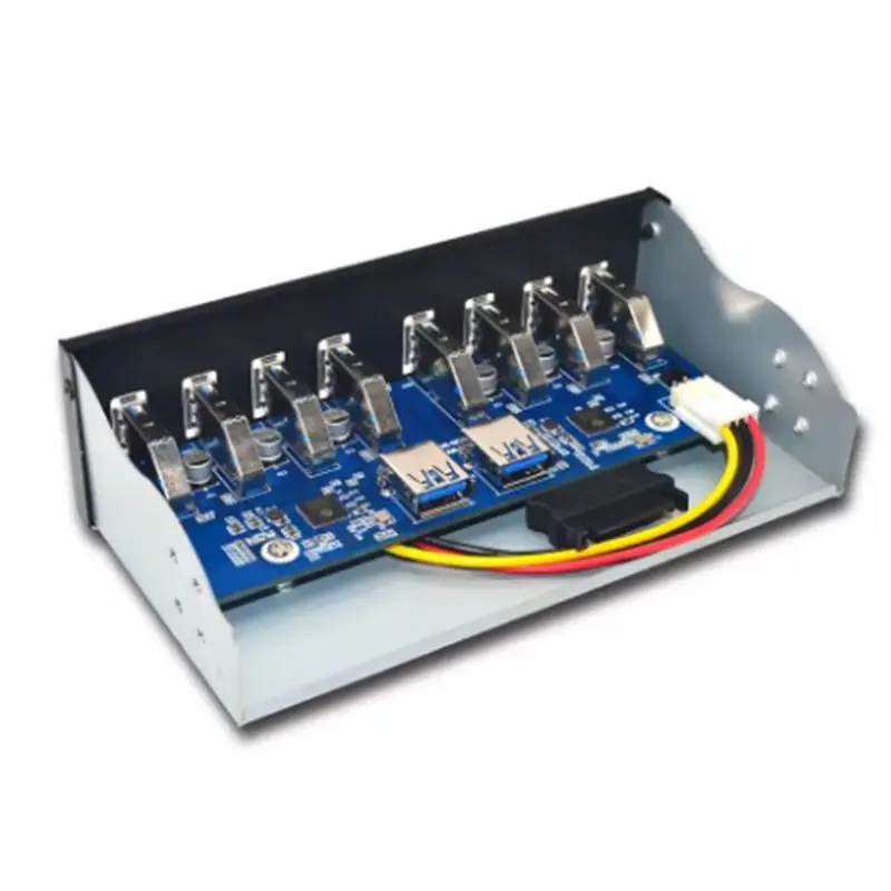 A42Z-8 Port USB Hub USB3 5.25 USB 3.0 Front Panel Splitters USB 3.0 Hub For PC USB-HUB Multiple USB3.0 HUB Splitter Hubs