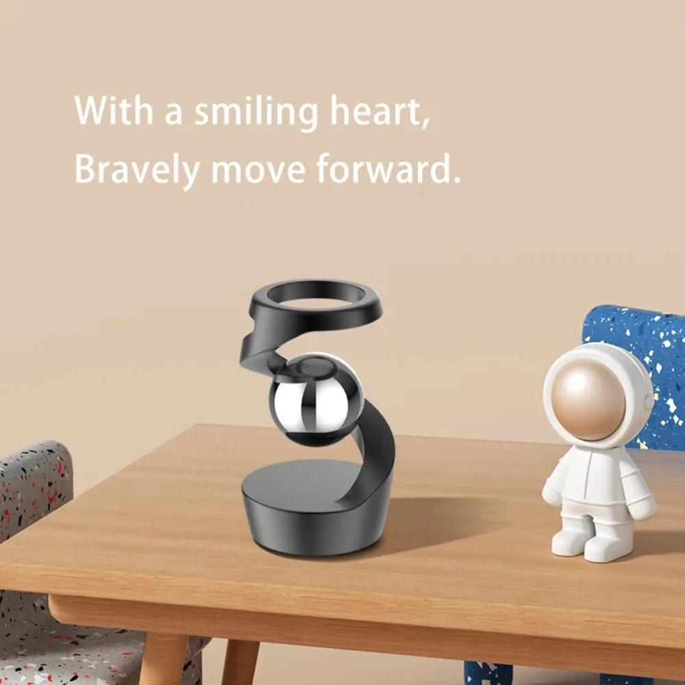 Gyroscope rotatif de bureau, Fidget Spinner, jouet tout en alliage d'aluminium, Accents métalliques argentés, cadeau pour adultes