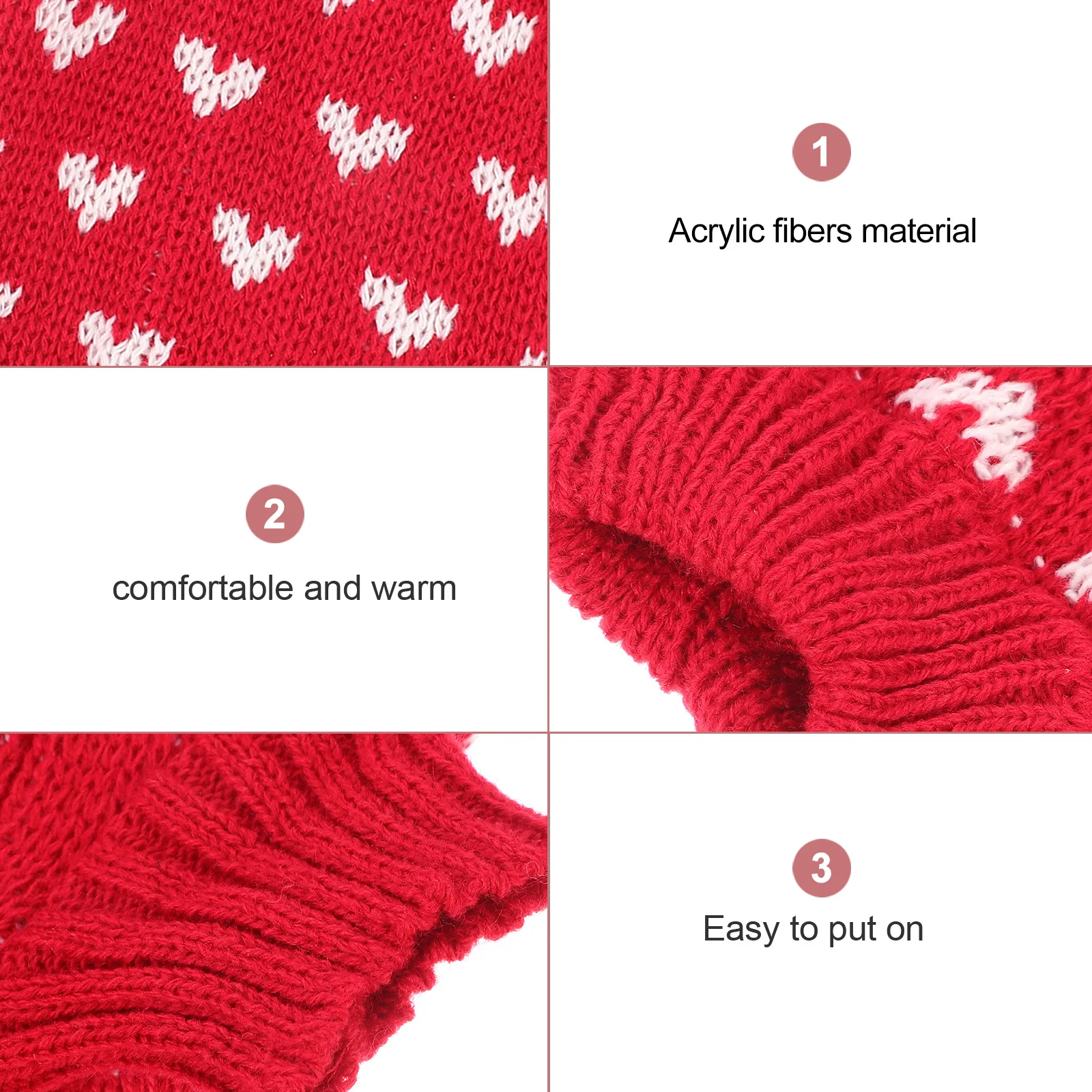 

Small Dog Knitted Sweater Heart Pattern Winter Warm Dog Clothing Breathable Soft Puppy Sweater Outdoor Wear Warm Pet Clothes
