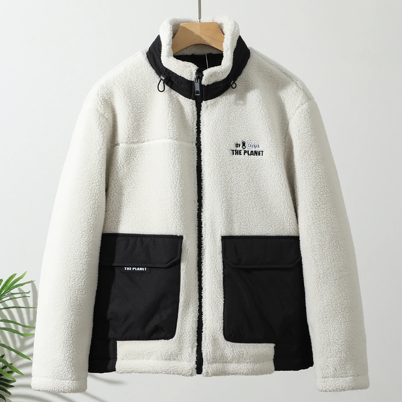 

Мужская модная универсальная куртка с воротником-стойкой и цветовыми блоками, теплая, из полиэфирного волокна, с длинными рукавами, для осени и зимы