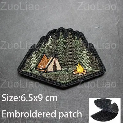 NEUES Design Bergsteiger-Abenteuer 3D-Stickerei-Patch Offroad-Reise Auto DIY Moral-Aufnäher Magisches Armband mit Rucksack-Patch