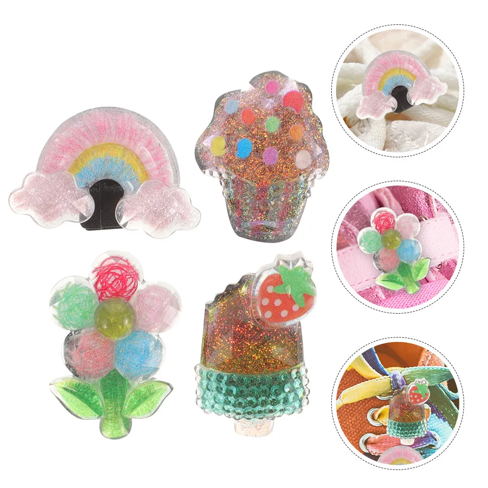 Breloques scintillantes pour chaussures de princesse, 8 pièces, en plastique robuste, pour filles, chaussures, sacs, vêtements, installation facile, à porter