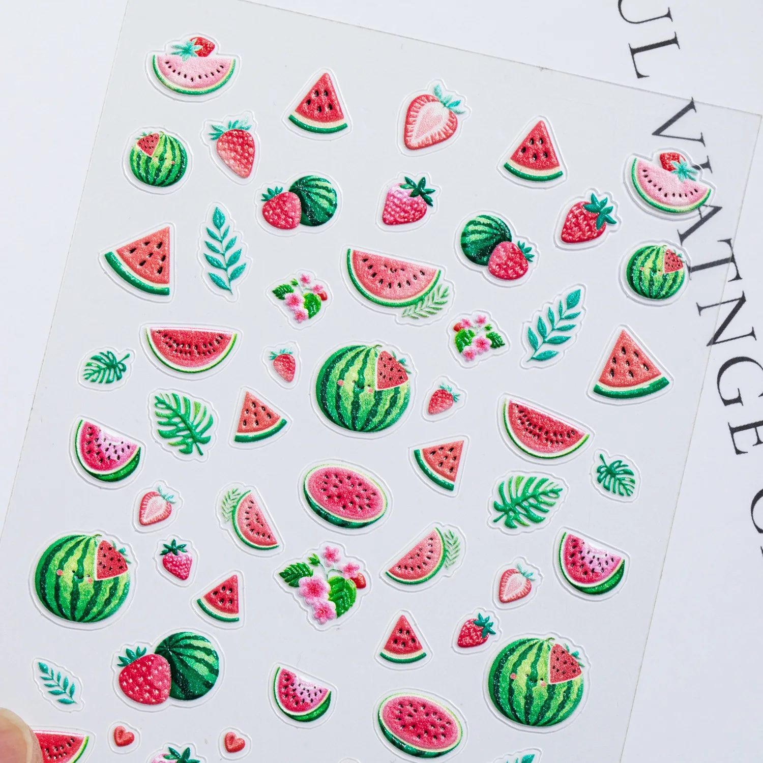 1 Set 5D geprägte Wassermelone – Nail Art Strawberry Bewertung und Preis