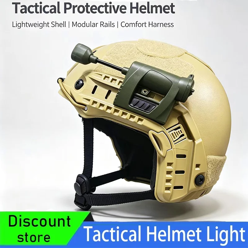 Tactical Helmet Light, 4 Modes LED Helmet Lamp, Outdoor Night Lighting For Hunting Cycling Fishing,(Green,Red,IR,White)
