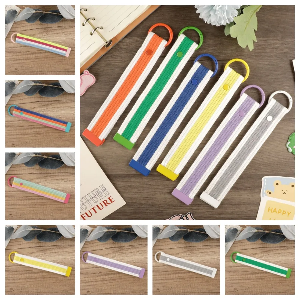 Phone Straps Colorful Ribbon Rope Keychain Versatile Simple Stripe Keychain Lanyard INS Durable DIY Canva Strap Bag Charms