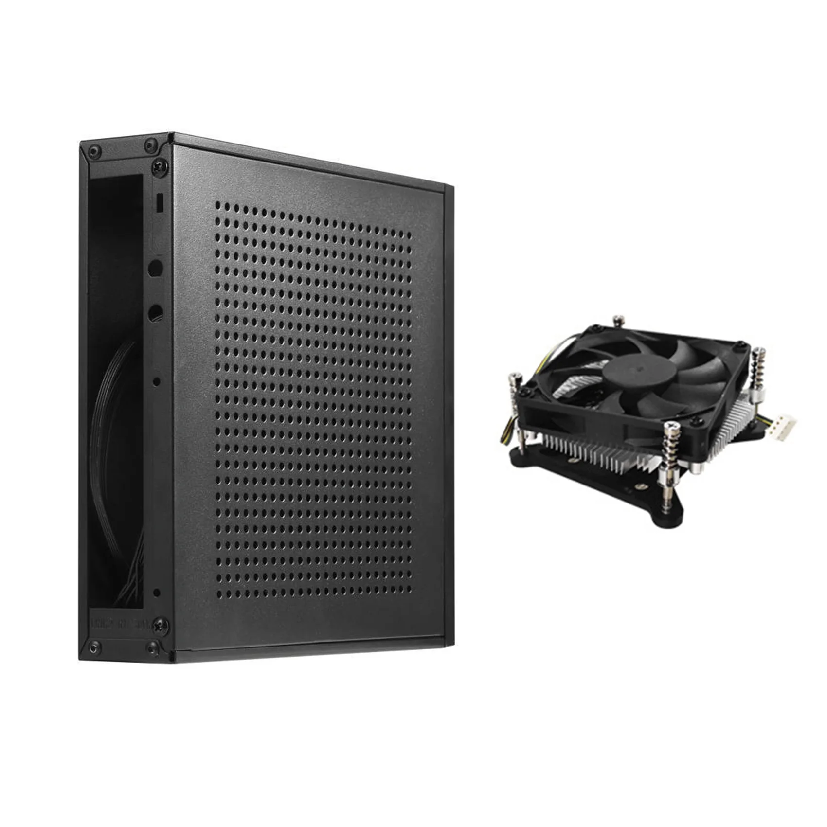 TX06 Desktop Mini ITX Case HTPC Chassis Mini Game Computer Chassis with Radiator for MINI-ITX Ultra-Thin Motherboard