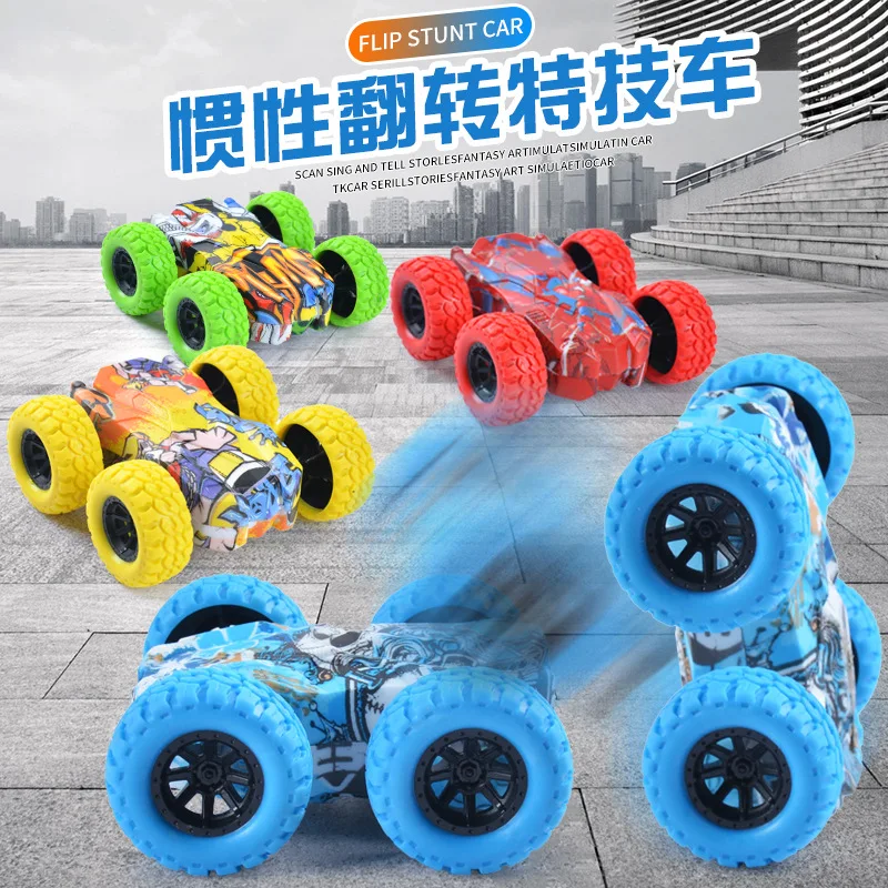 

Inertia Graffiti Stunt Car Toy 4WD 2.4Ghz Mini Remote Control Car Double Sided Rotating Vehicles 360 Flips Kids for Boys