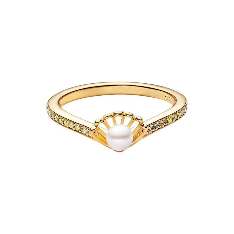 2026 New 925 Silver Sparkling Heart Princess Crown Heart-to-Heart Ring Fashion DIY Charm Jewelry Exquisite Gift view 4