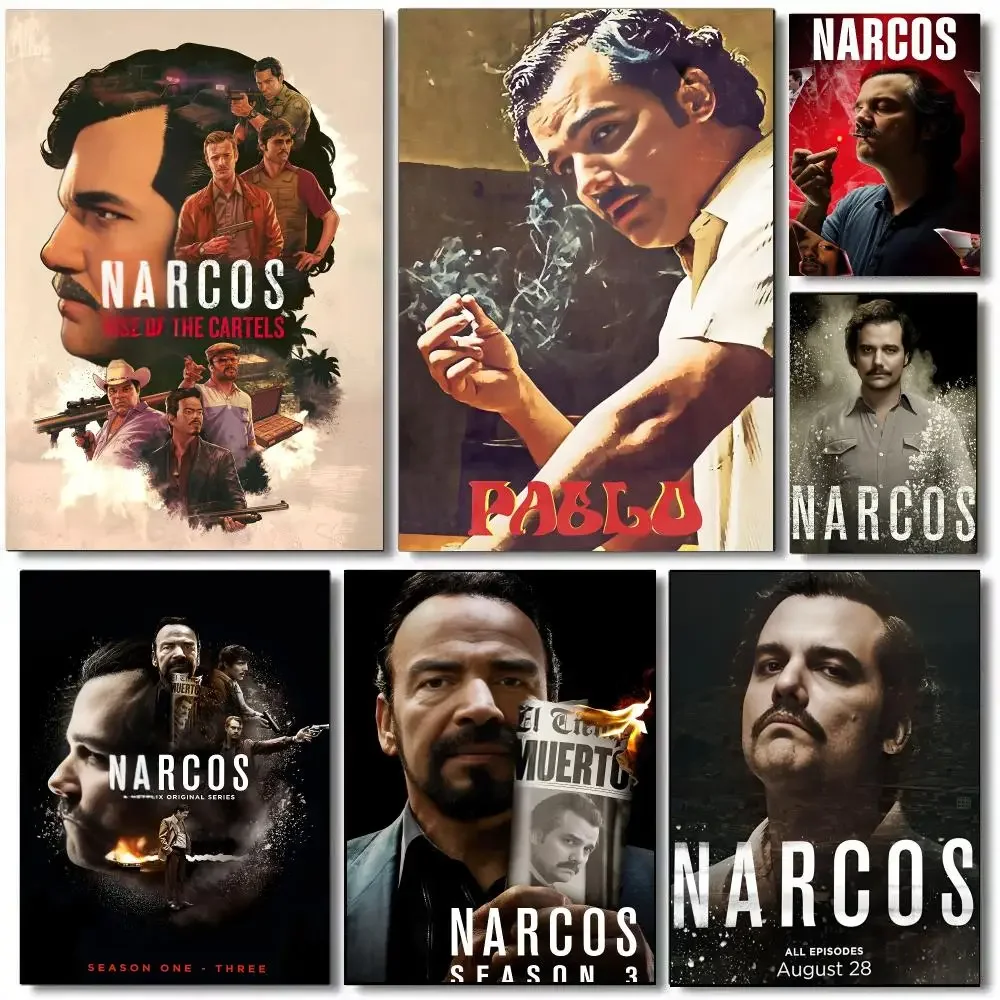 Hot Movie Lord Pablo Escobar N-Narcos Mugshot  Poster Self Adhesive Aesthetic Art Picture for Living Room Home Decoration Gift