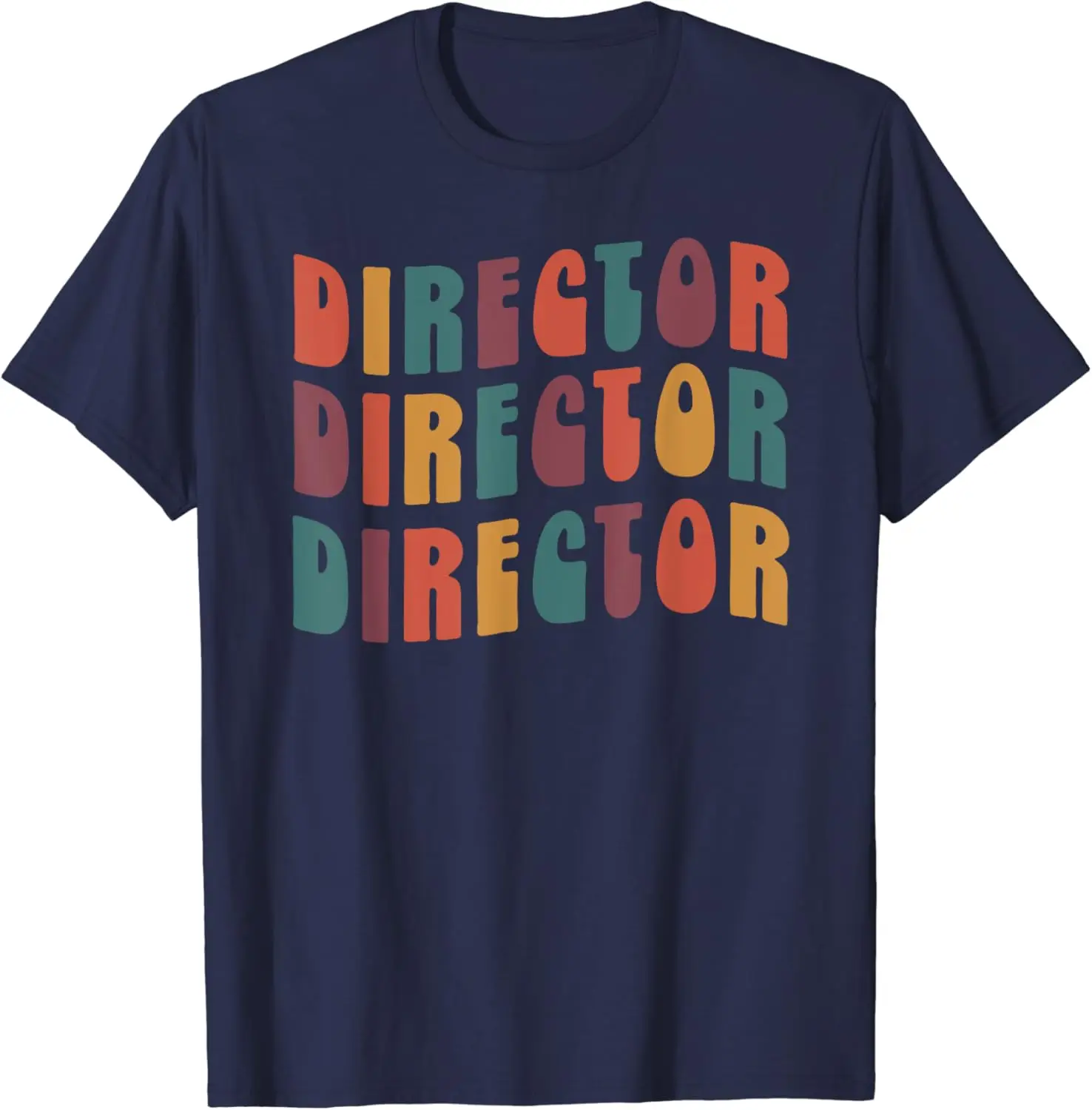 Director Groovy Retro Colorful Design Filmmaker Theater T-Shirt