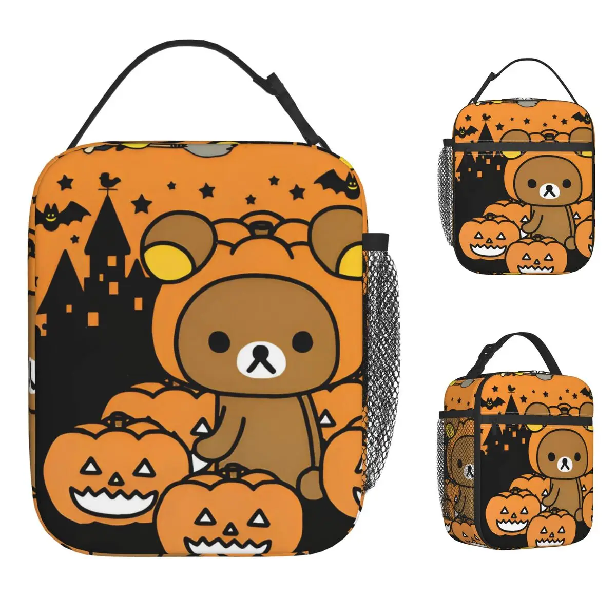 

Rilakkuma Korilakkumas Сумка для обеда Портативная изолированная коробка для завтрака Унисекс Дизайнерская сумка-холодильник для пикника Повседневная сумка-тоут Оксфорд Сумки для еды