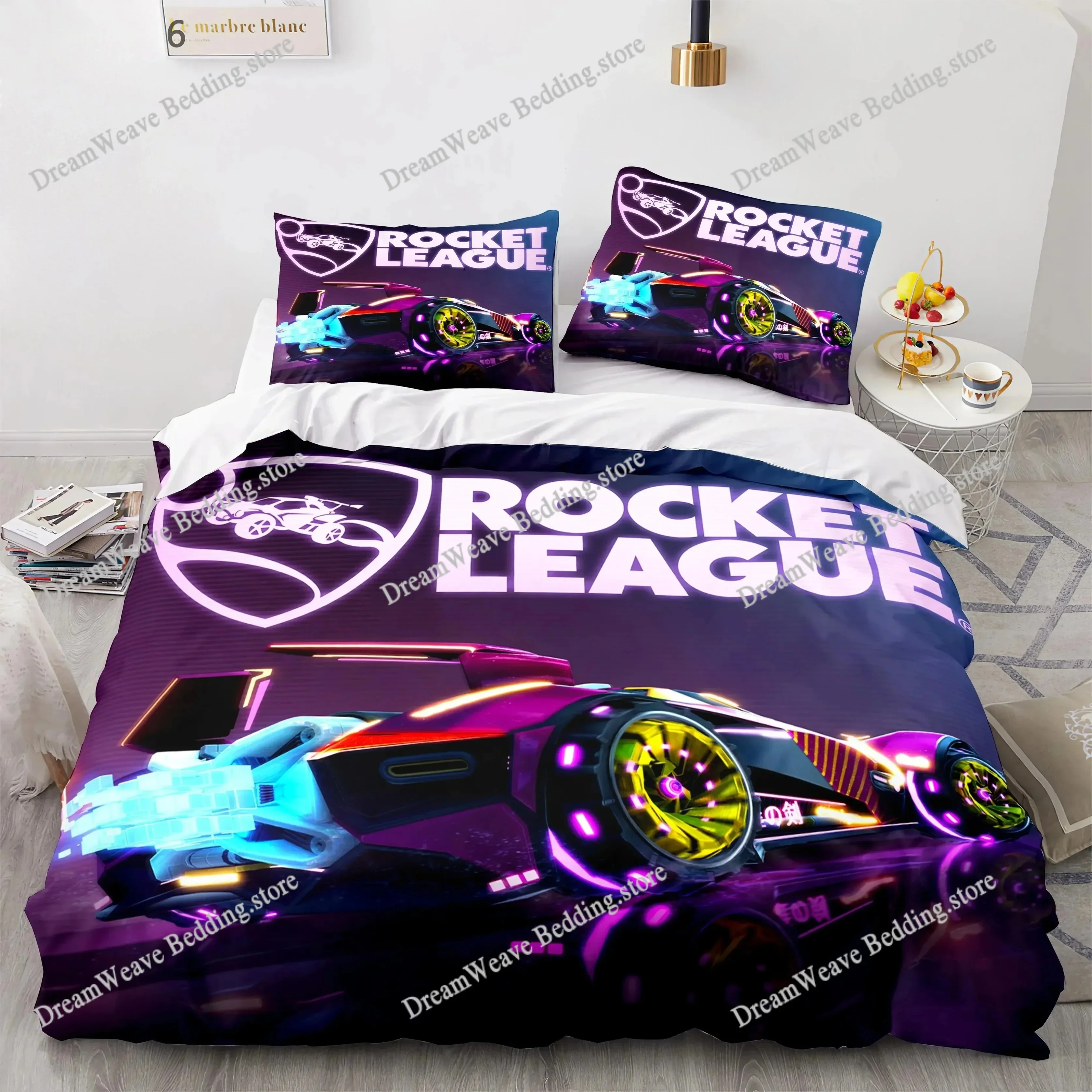 Rocket League Bedding Set Bedspread Single Twin Full Queen King Size Car Rocket League Bed Set Children's  Bedroom Duvetcover