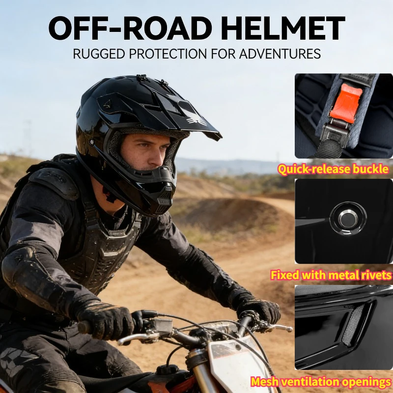 

Сертифицированный DOT мотоциклетный шлем для бездорожья, мотокросса и горных велосипедов, всесезонный, безопасный, для взрослых.