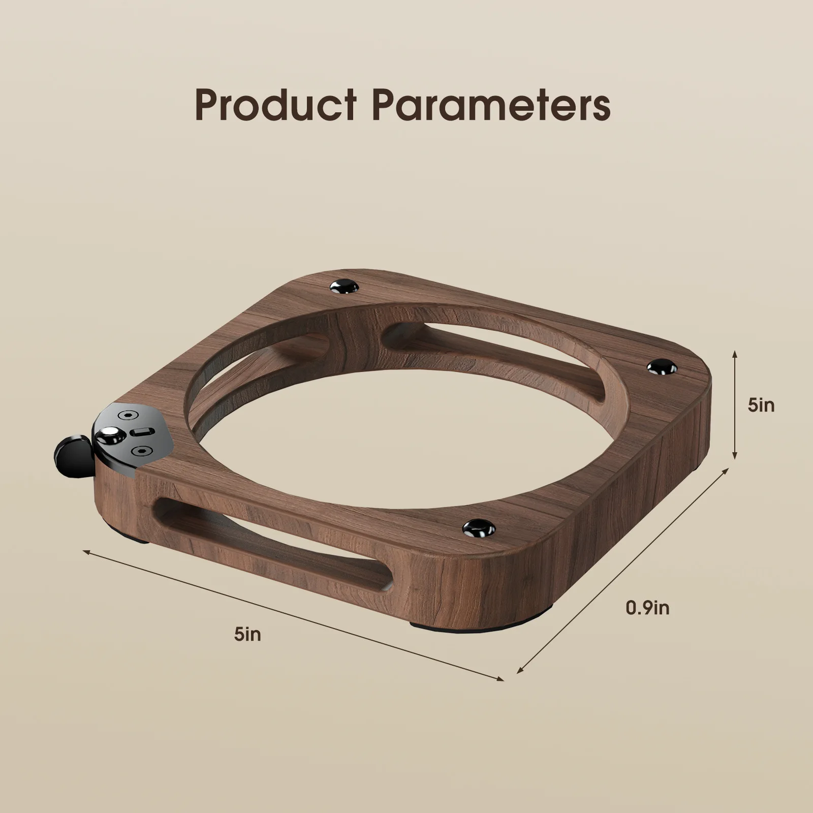 ل 2024 ماك ميني M4 الكمبيوتر الجوز الأسود حامل سطح المكتب تبديد الحرارة وقاعدة مقاومة للغبار لماك ميني M4 برو حامل الكمبيوتر