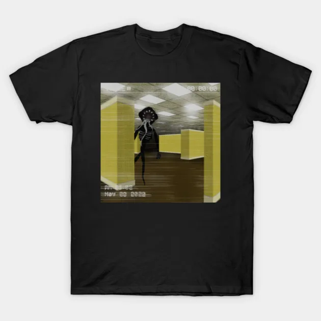 The Backrooms Entity VHS Horror T-Shirt - Liminal Space Foun