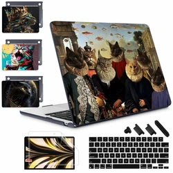 Funda rígida con estampado de gato corona para MacBook Air Pro, 13, 14, 16, M2, 2022, 2023, A2681, A2779, A2780, Retina 13,3, A1502, A2337, M1, 2020, A2289