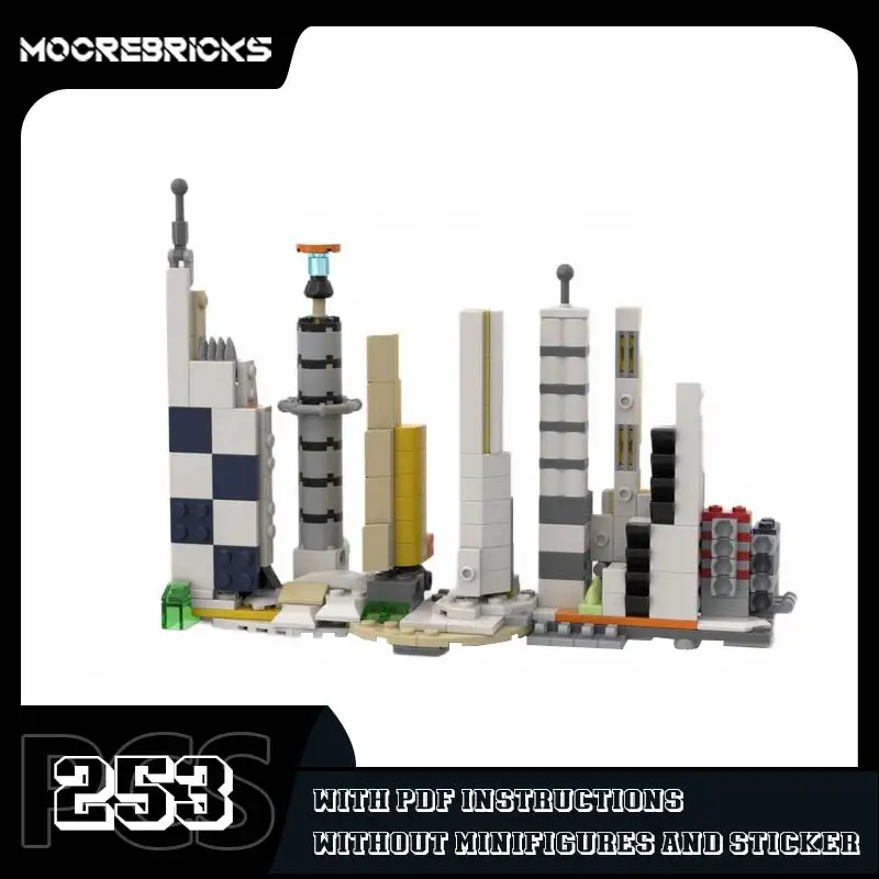 31115 - Model MOC z widokiem na ulicę miasta Skyline-161567 Słynna architektura Klocki Zaawansowane cegły Wyświetlacz Zabawki Prezenty świąteczne