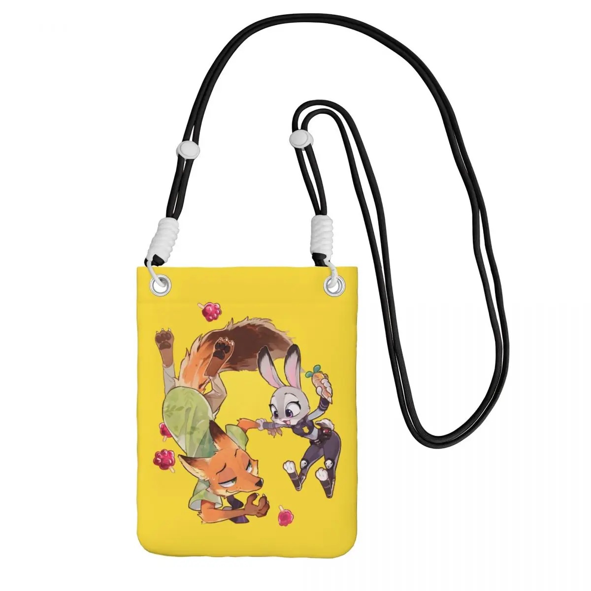 

Custom Zootopia Smart Phone Wallet With Strap Cartoons Crossbody Bag Women Men Travel Hiking Mobile Phone Bag