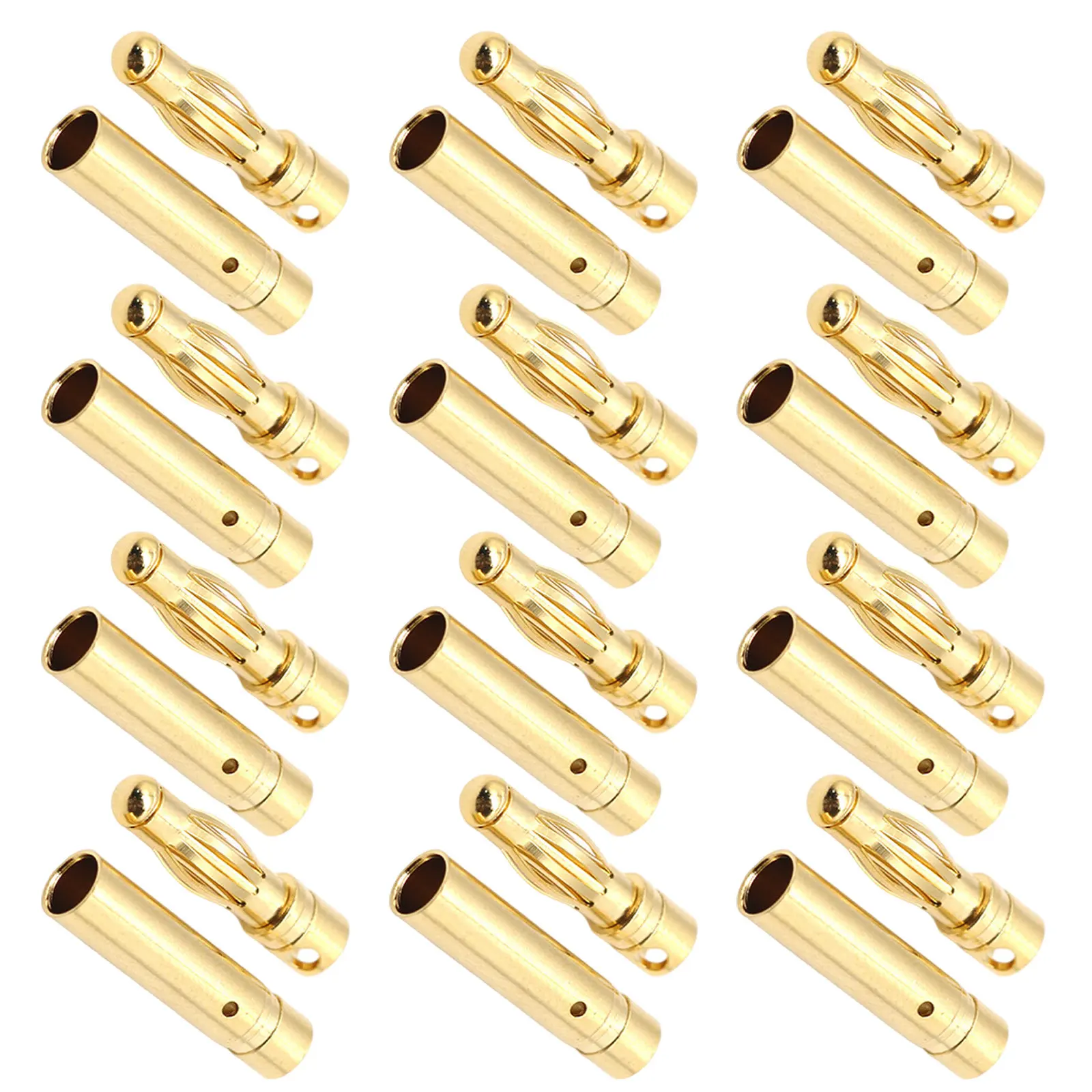 30Pairs Stable Brass Banana Plugs for Speaker Wire No Welding Secure Male Female Connector Kit Audio Rc Motor Wire Connections