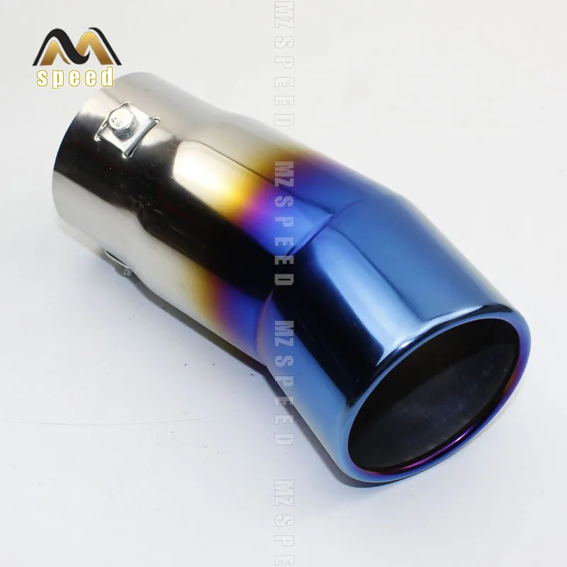 Universal Car Rear Round Exhaust Pipe Tail Muffler Tip Chrome Stainless Steel Automobile Muffler Tip Replacement For Auto Acce