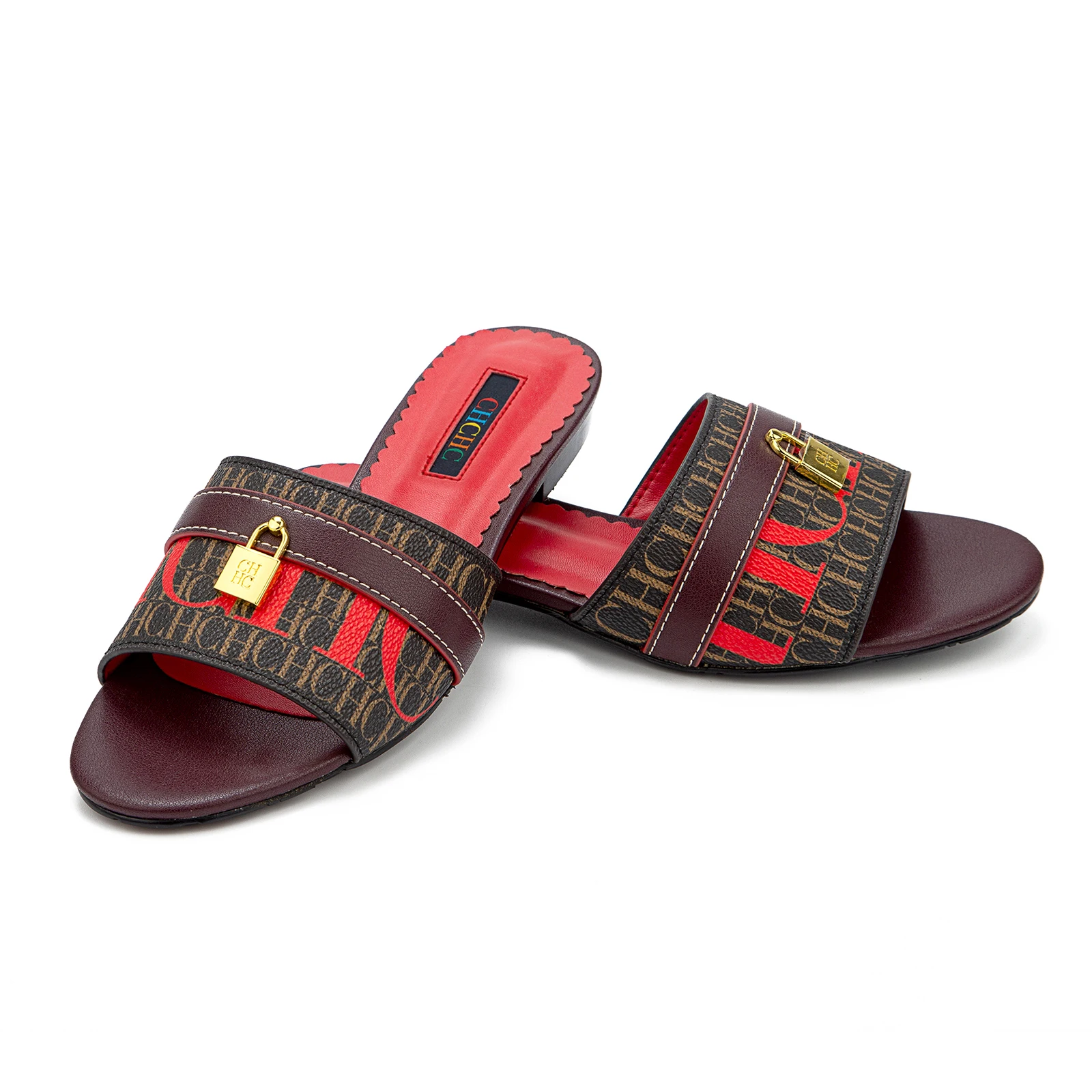 CHarming fashion Women's Slippers 2024 New Brand Fabric high Heel Sandals Outdoor Business Commuter Women's Shoes birthday gifts