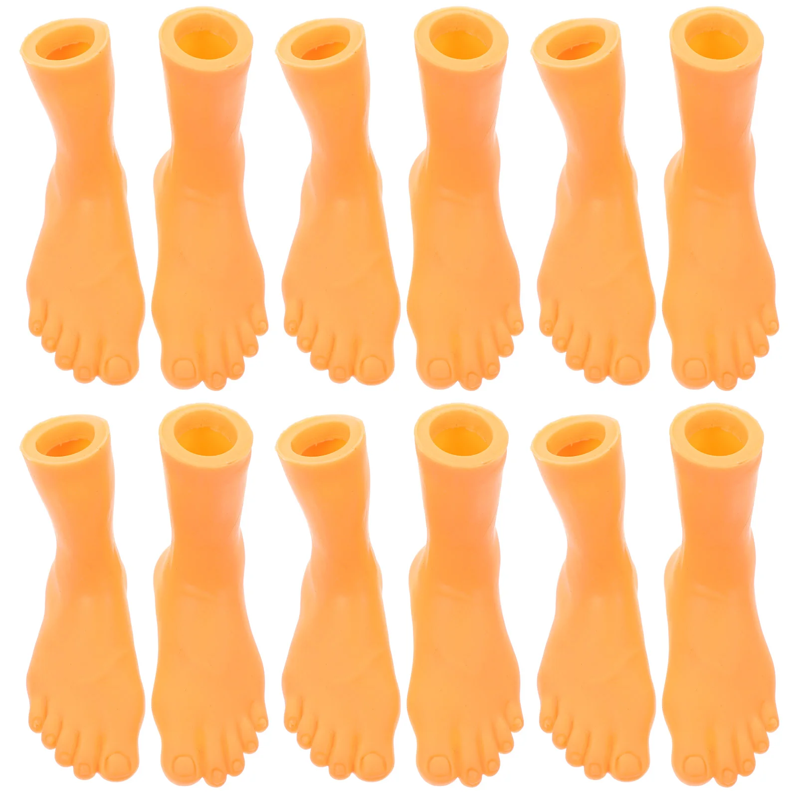 Tiny Feet Puppets Left and Right Foot Finger Booties for Take Bath Mini Hands Vinyl Toys Toddler