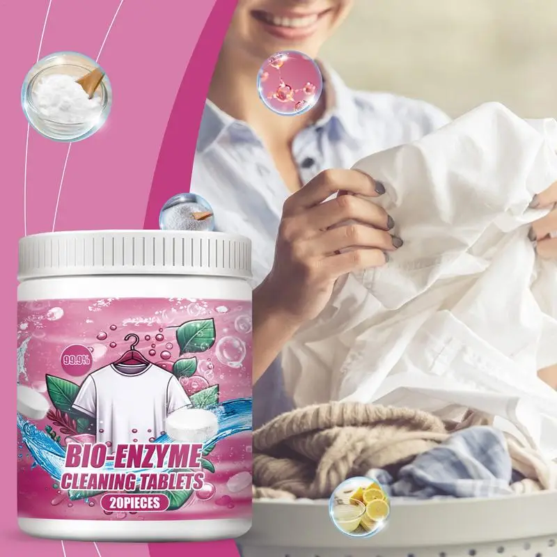 Laundry Detergent Tablets Clothes Cleaning Effervescent Tablets Quickly Dissolves Scented Cleaning Tablet Laundry Clothes Stain