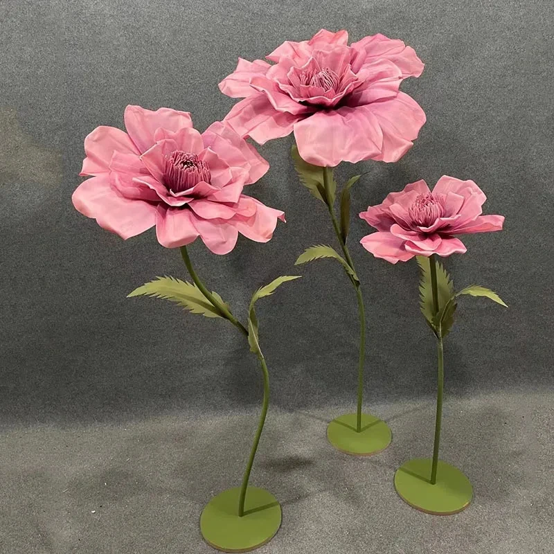 

Wedding Props Foam Peony Artificial Big Flowers Wedding Road Lead Hibiscus Flower Stand Stage Party Backdrop Decor Window Layout